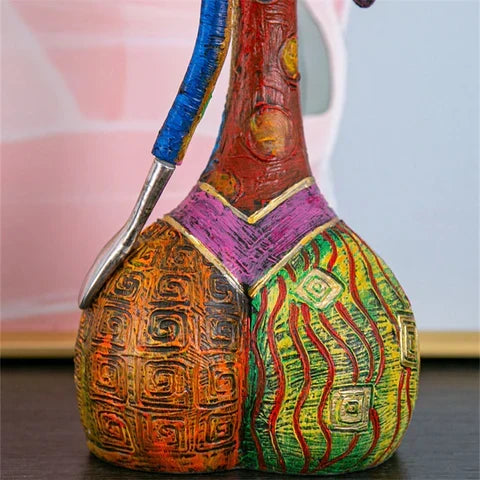 Abstract Vrouwenbeeld Handgemaakt Hars Kleurrijk Modern Kunstbeeld Woonkamer Cadeau