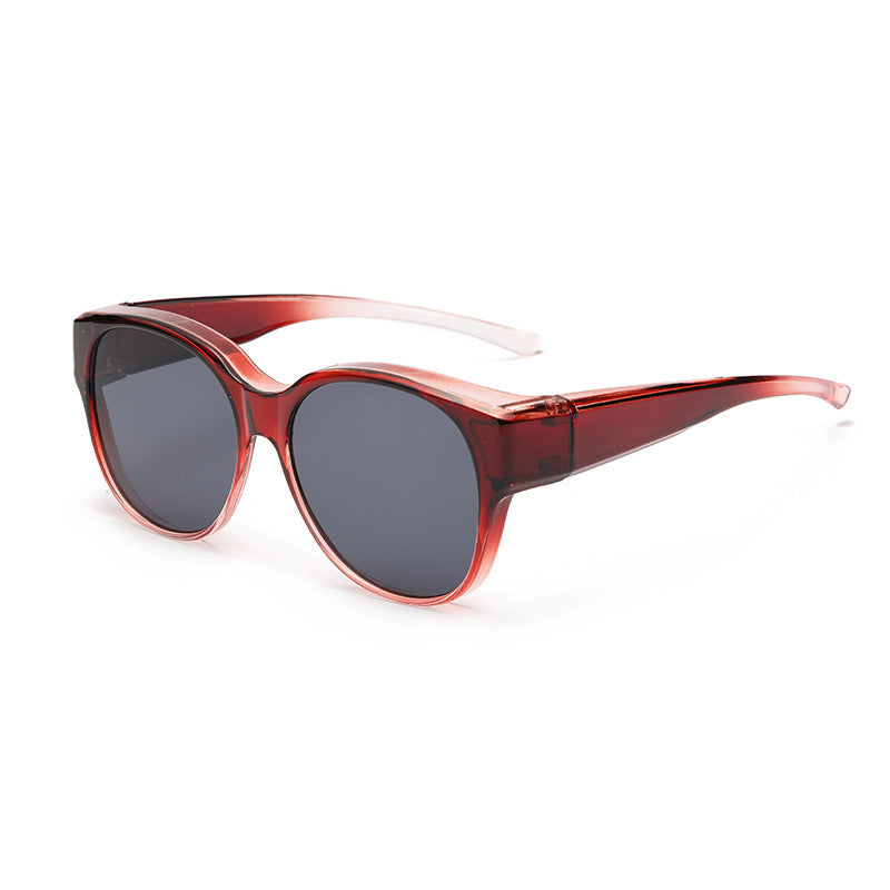 Overzet Zonnebril met Gepolariseerde UV400 Glazen - Past Over Normale Bril - Trendy Cat-Eye Montuur