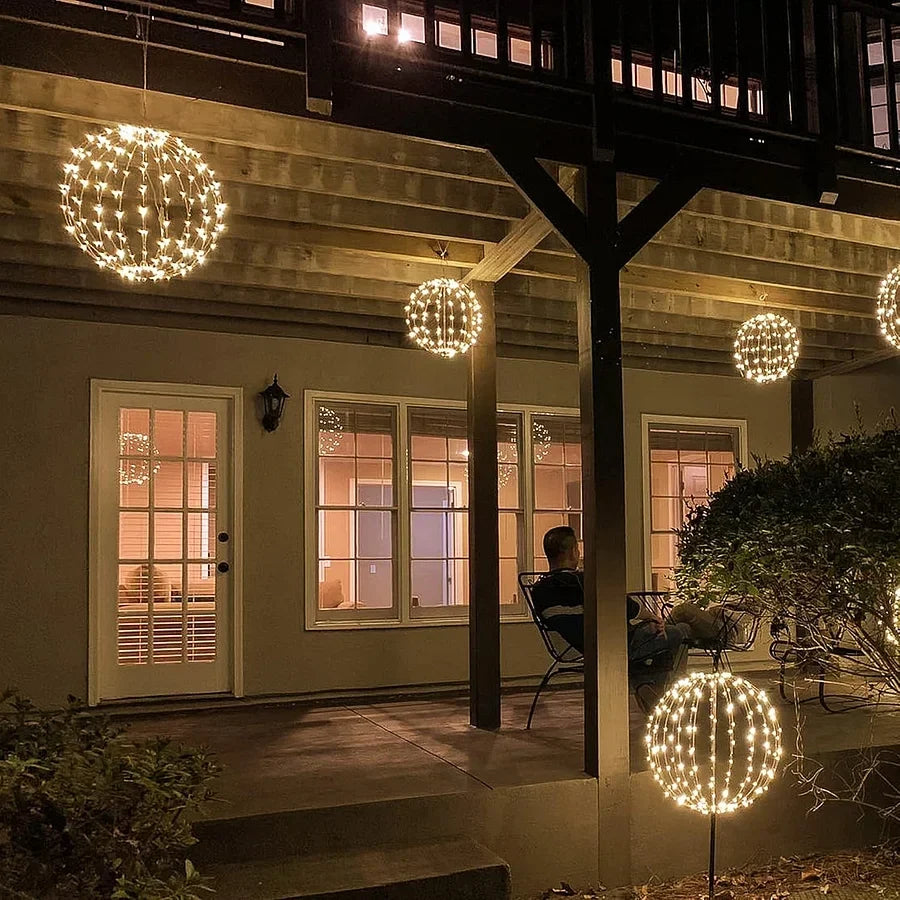 LED Sfeerbol Ø 30 cm Draadloos op Batterij Metalen Frame Opvouwbaar Decoratieve Sfeerverlichting Binnen Buiten
