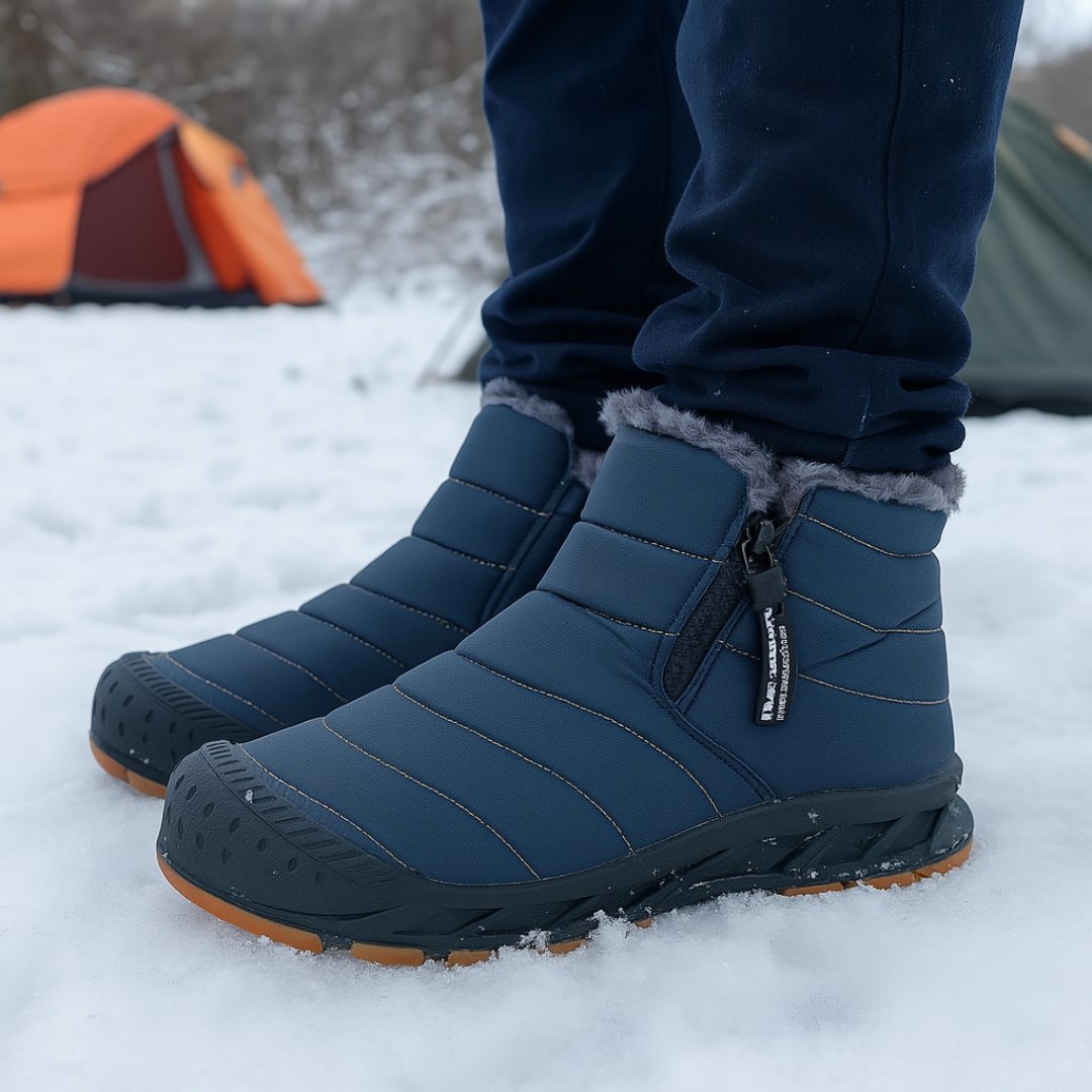Waterdichte Winterlaarzen Unisex met Fleecevoering Zijrits Antislip Zool voor Warme Voeten Sneeuw Wandelen