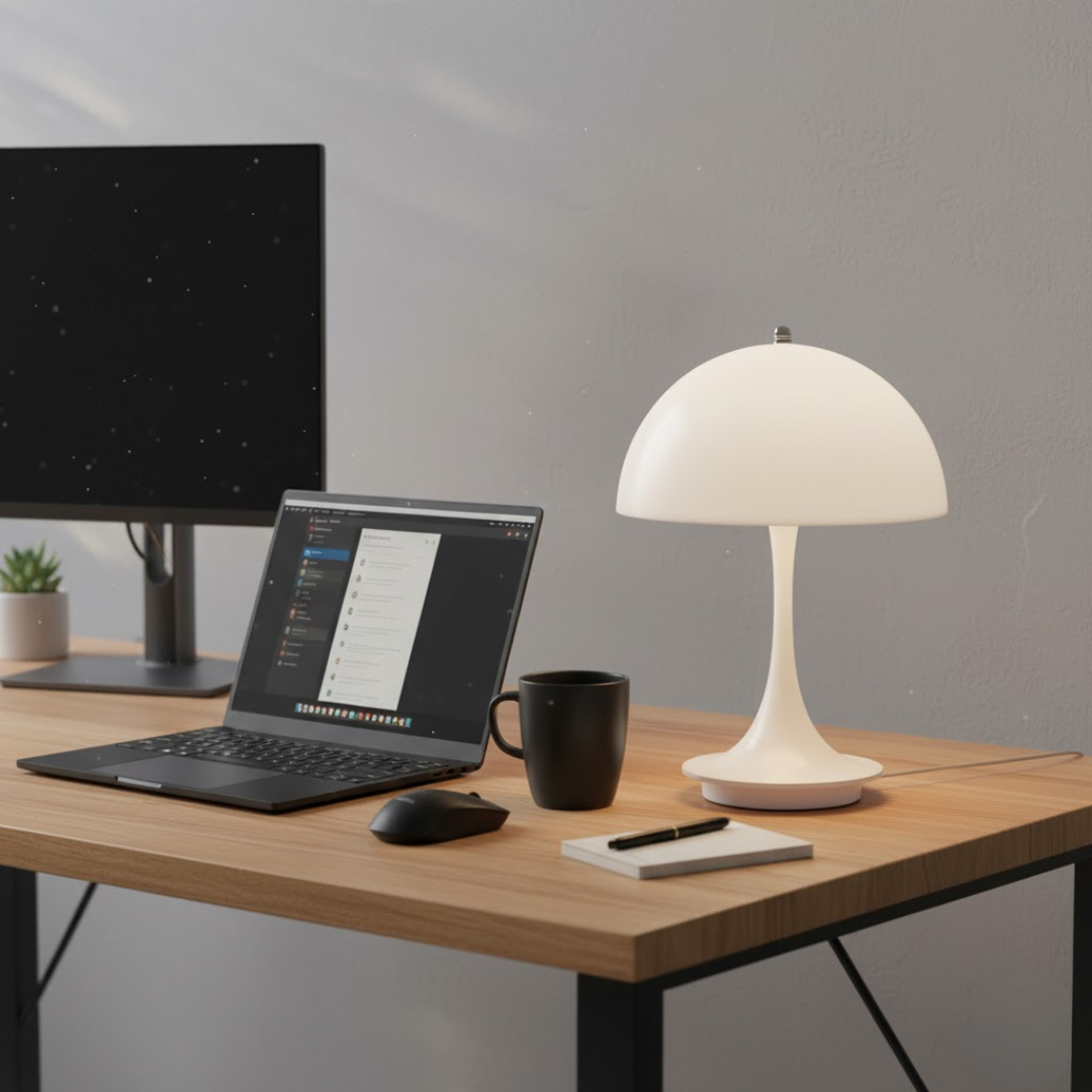 Draadloze tafellamp met LED-verlichting, oplaadbaar en Scandinavisch design