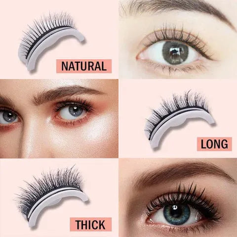 Zelfklevende Kunstwimpers met Herbruikbare Kleefstrips - 3 Seconden Bevestiging zonder Lijm voor Natuurlijke Look