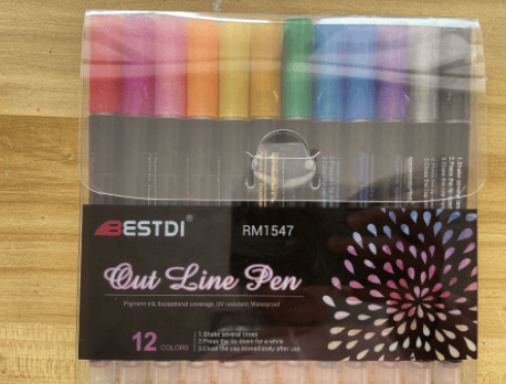 Metallic Stiften Set 12 Kleuren voor Papier Glas Kunststof Creatief Tekenen Knutselen DIY Projecten Hobby
