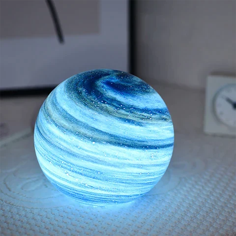 Decoratieve Glazen Maanlamp met Afstandsbediening en 16 Kleuren