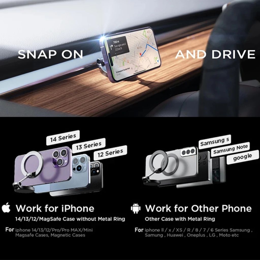 Magnetische Telefoonhouder Auto 360° Draaibaar Verstelbaar Dashboard Ventilatierooster Universele Smartphone Houder