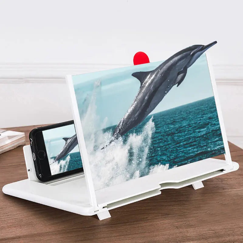 3D Telefoon Schermvergrootglas met Verstelbare Standaard | Handsfree Telefoonhouder voor Films en Video's | Draagbare Beeldschermvergroter voor Smartphones | Opvouwbaar Scherm Magnifier | Compatibel met Alle Telefoons