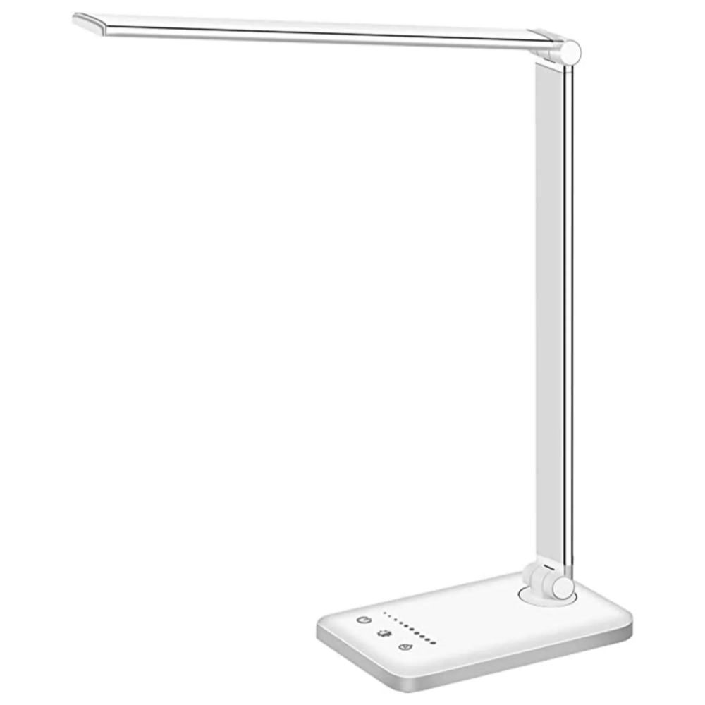 Dimbare LED Bureaulamp met Oplaadpoort 5 Lichtstanden Touch Bediening Flexibele Verstelbare Tafellamp