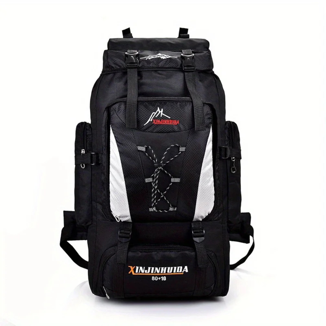 Trekkingtas 80 Liter Waterdicht Nylon Wandelrugzak met Heupgordel Ventilerend Rugpaneel Outdoor Camping