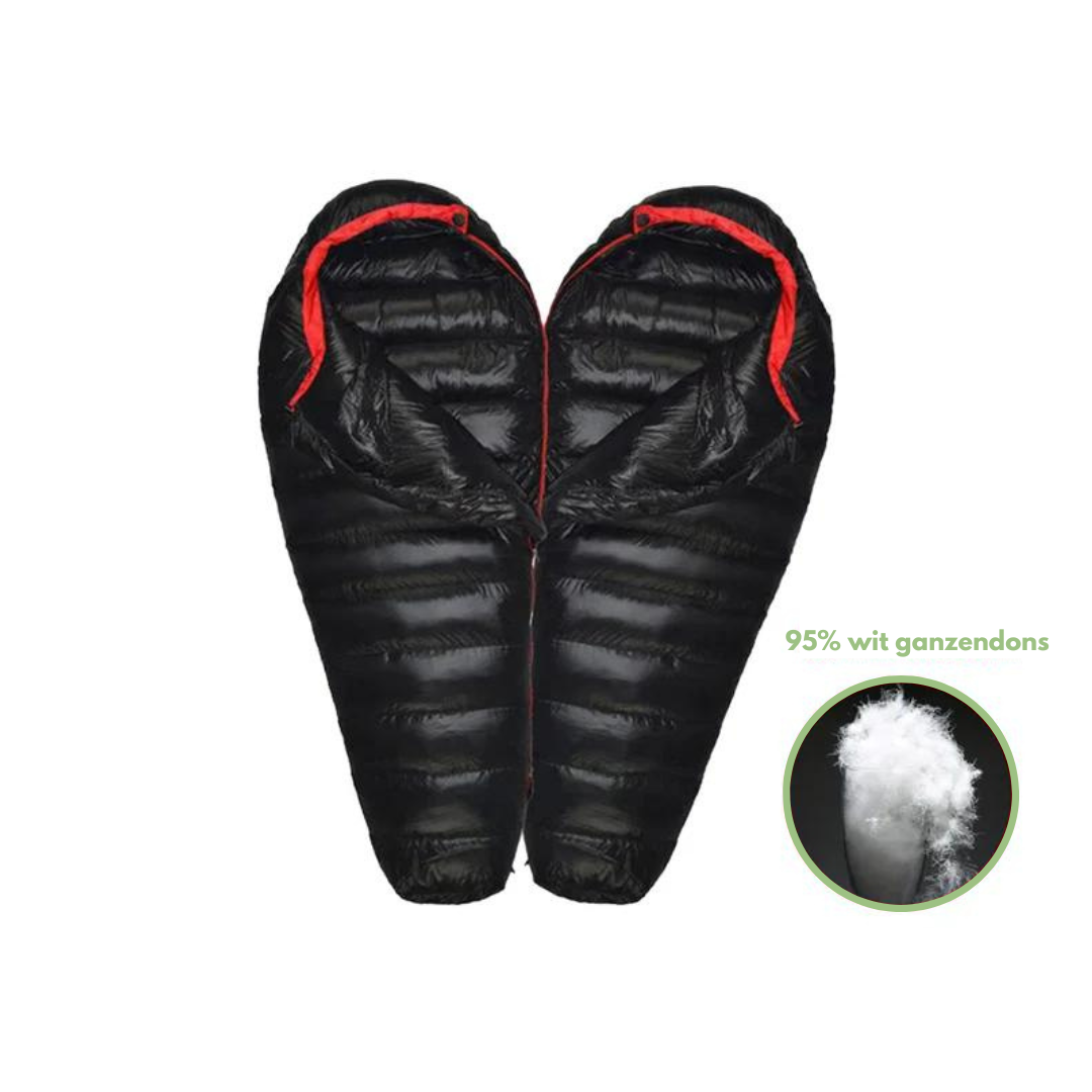 Winterslaapzak met Donsvulling 90% Eendendons -20°C Outdoor Camping Trekking Waterafstotend Compact Ultralight