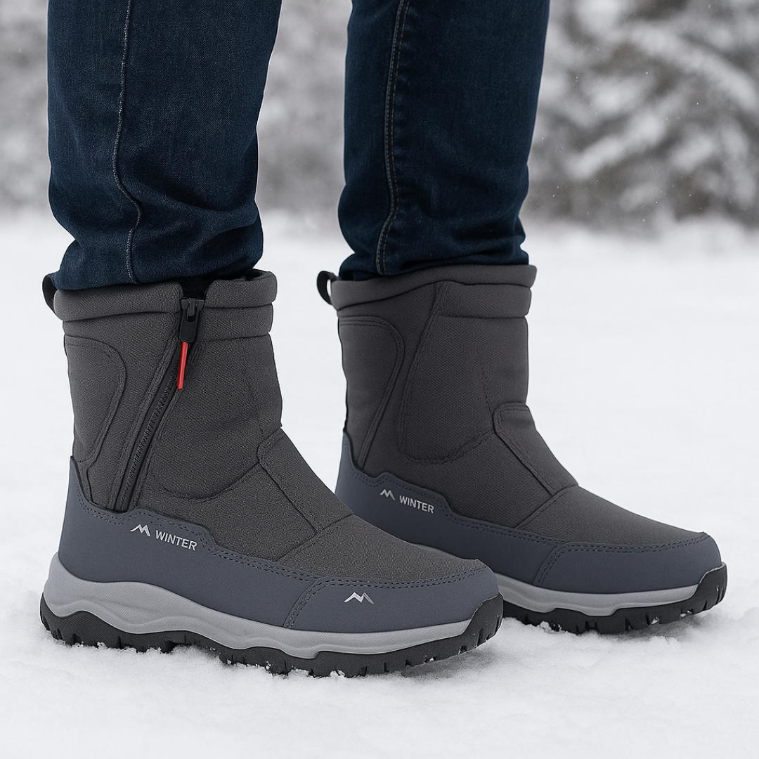 Gevoerde Winterlaarzen Dames Waterdicht Sneeuwlaarzen Antislip Warm Gevoerd Oxford Materiaal Snowboots