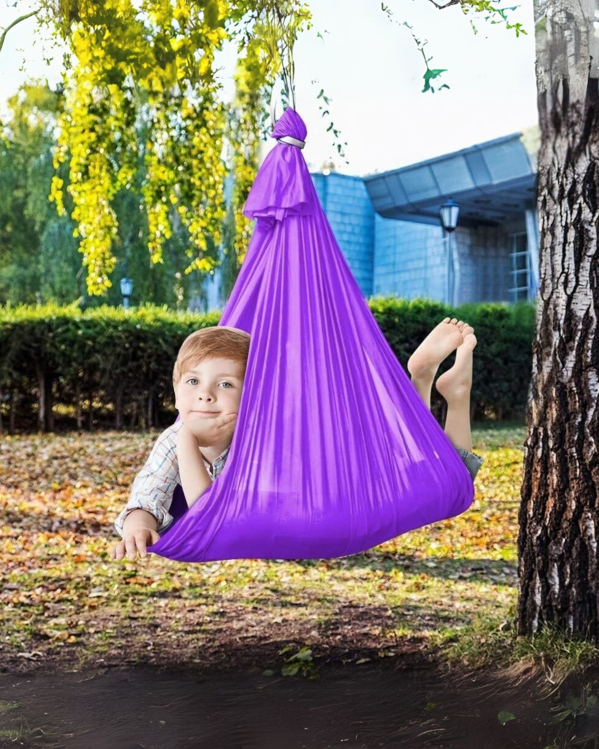 Sensorische Hangschommel voor Kinderen - Zacht Cocon Design - Therapeutische Schommelstoel met Diepe Drukstimulatie voor Rust en Ontspanning