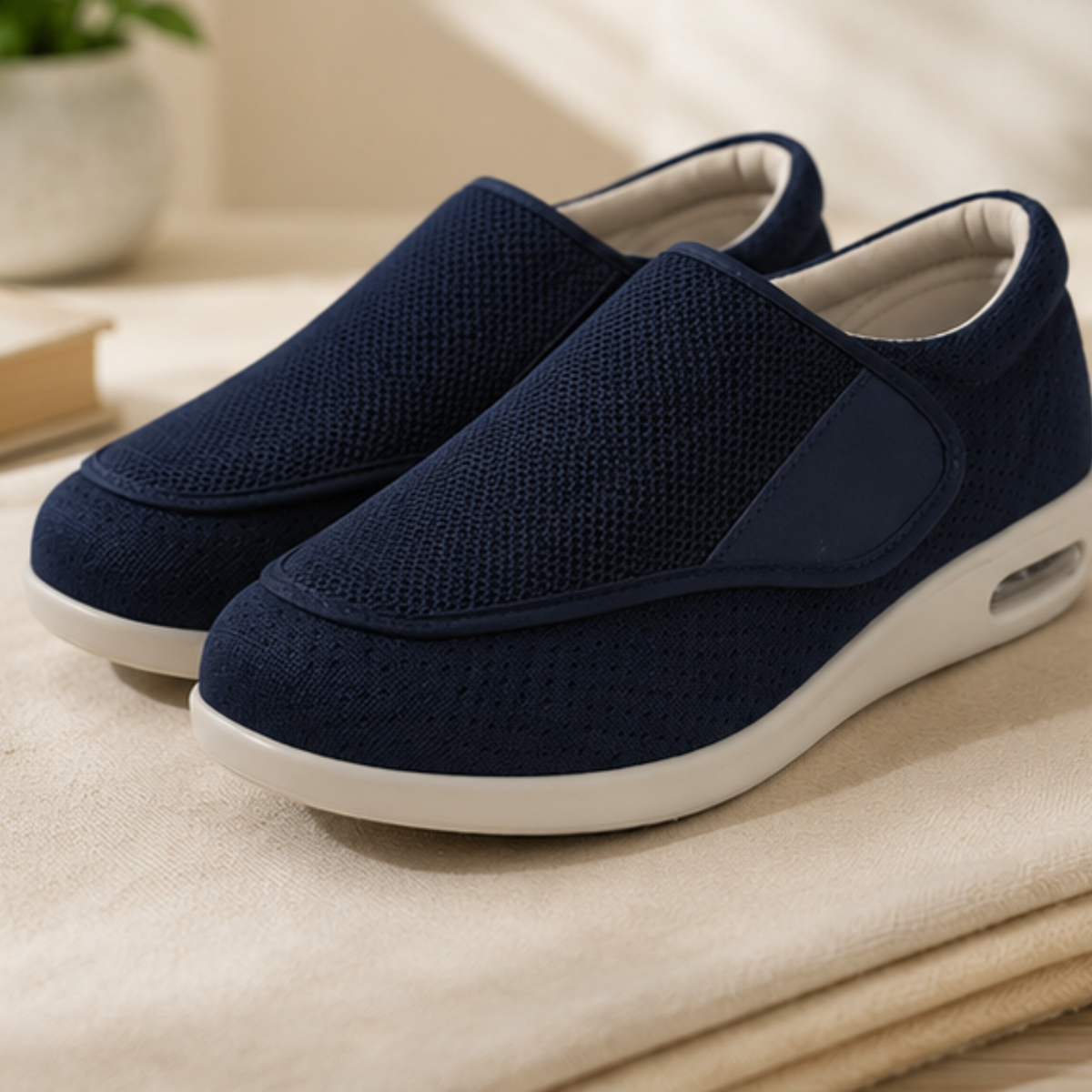 Brede Instapschoenen voor Gevoelige en Gezwollen Voeten - Memory Foam Inlegzool - Naadloos Interieur - Diabetische Comfortschoenen voor Dagelijks Gebruik
