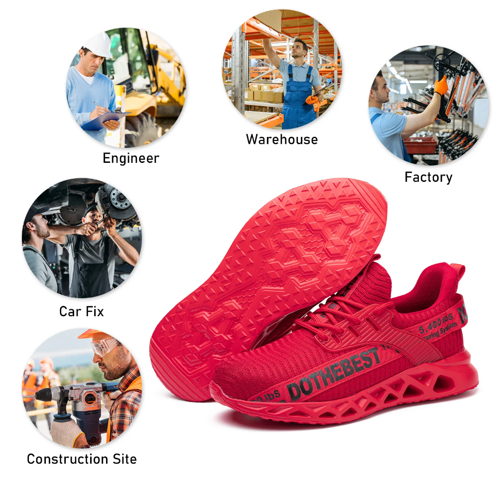 Veiligheidsschoenen Ultralight S3 met Stalen Neus en Kevlar Antislip Zool Maat 40-47 Werk- en Bouwschoenen