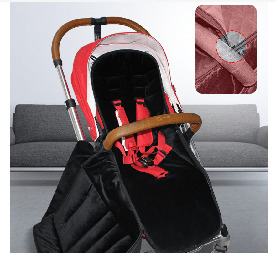 Babyslaapzak Voetenzak Kinderwagen Universeel Katoen Winterwarm Winddicht Dubbele Rits 90cm Comfortabel