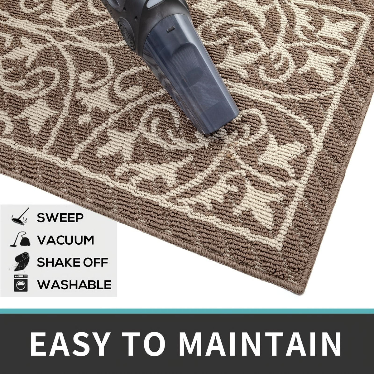 Laagdrempelige Antislip Deurmat Binnen 60x90cm Vuilopvangend Entree Tapijt Rubberen Grip Hal Ingang Vloermat