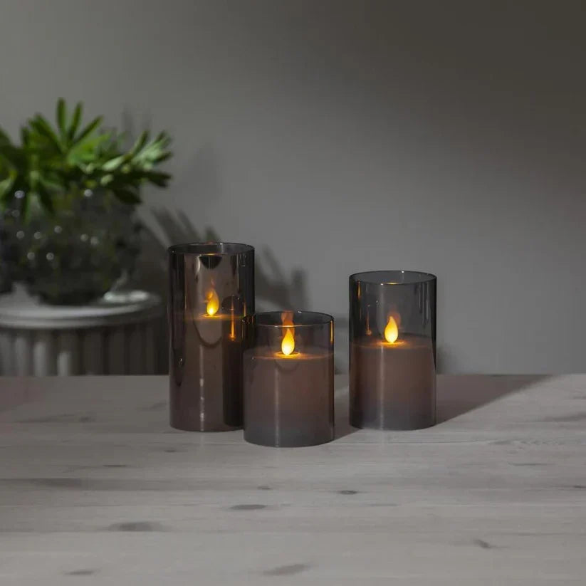 Draadloze LED-Kaarsen Set 3 Stuks Vlameffect Afstandsbediening Timer Warm Wit Sfeerlicht Woonkamer Decoratie