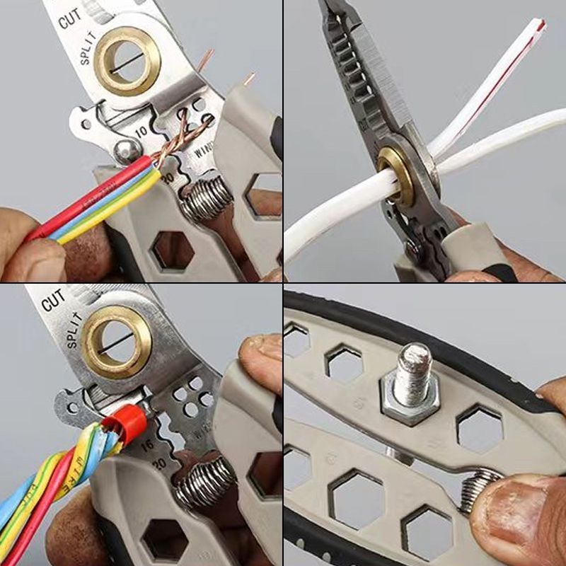 Professionele Draadtang - Strip, Knip & Krimp | Multifunctioneel Kabelhulpmiddel