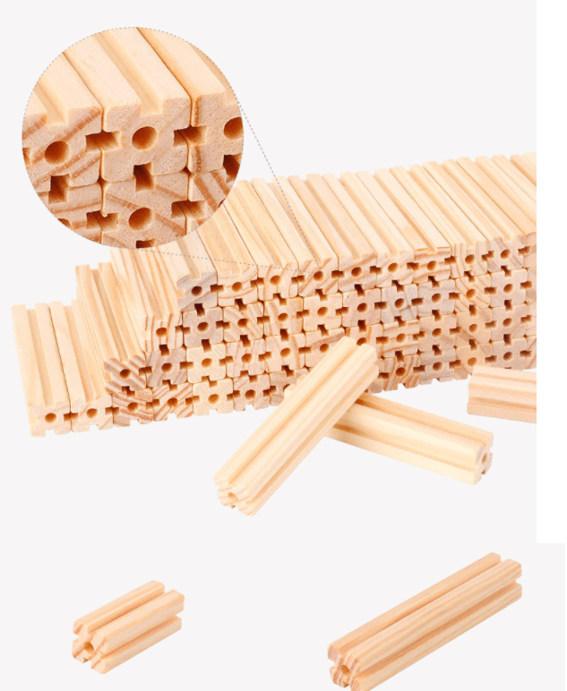Houten Poppenhuis Bouwset Zelfbouw Kinderspeelgoed 268-298 Onderdelen Educatief Creatief Fantasiespel