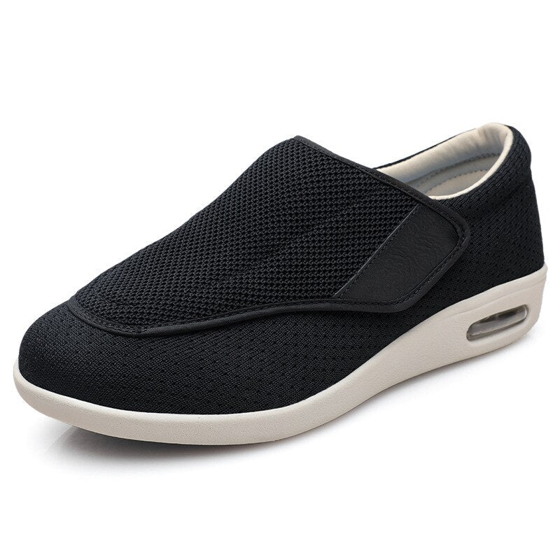 Aanpasbare Schoenen Extra Breed voor Gevoelige Voeten met Uitneembaar Binnenzool en Klittenband Maat 36-46