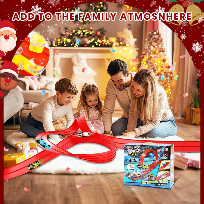 Flexibele DIY Racebaan voor Kinderen - 5 Meter Race Track met Auto's en Loopings
