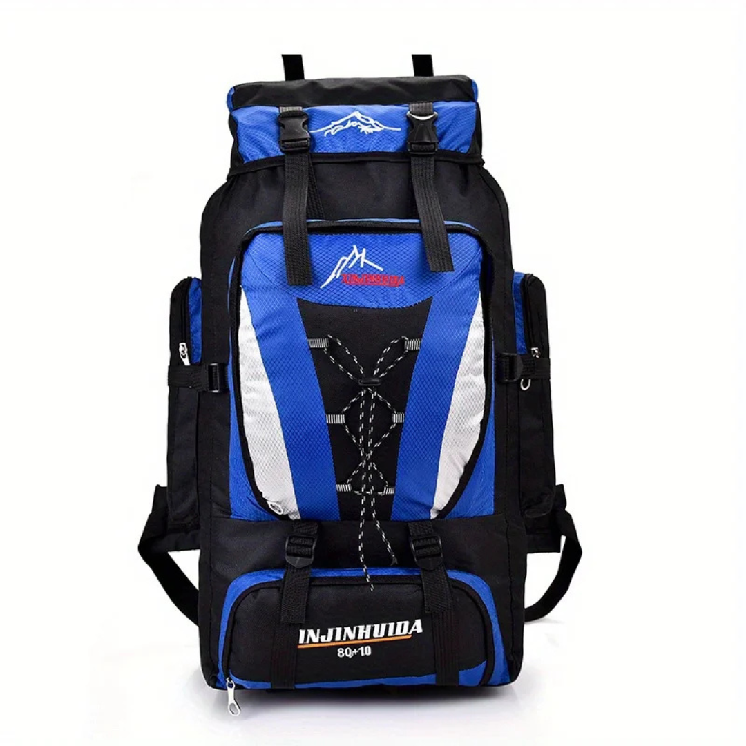 Trekkingtas 80 Liter Waterdicht Nylon Wandelrugzak met Heupgordel Ventilerend Rugpaneel Outdoor Camping