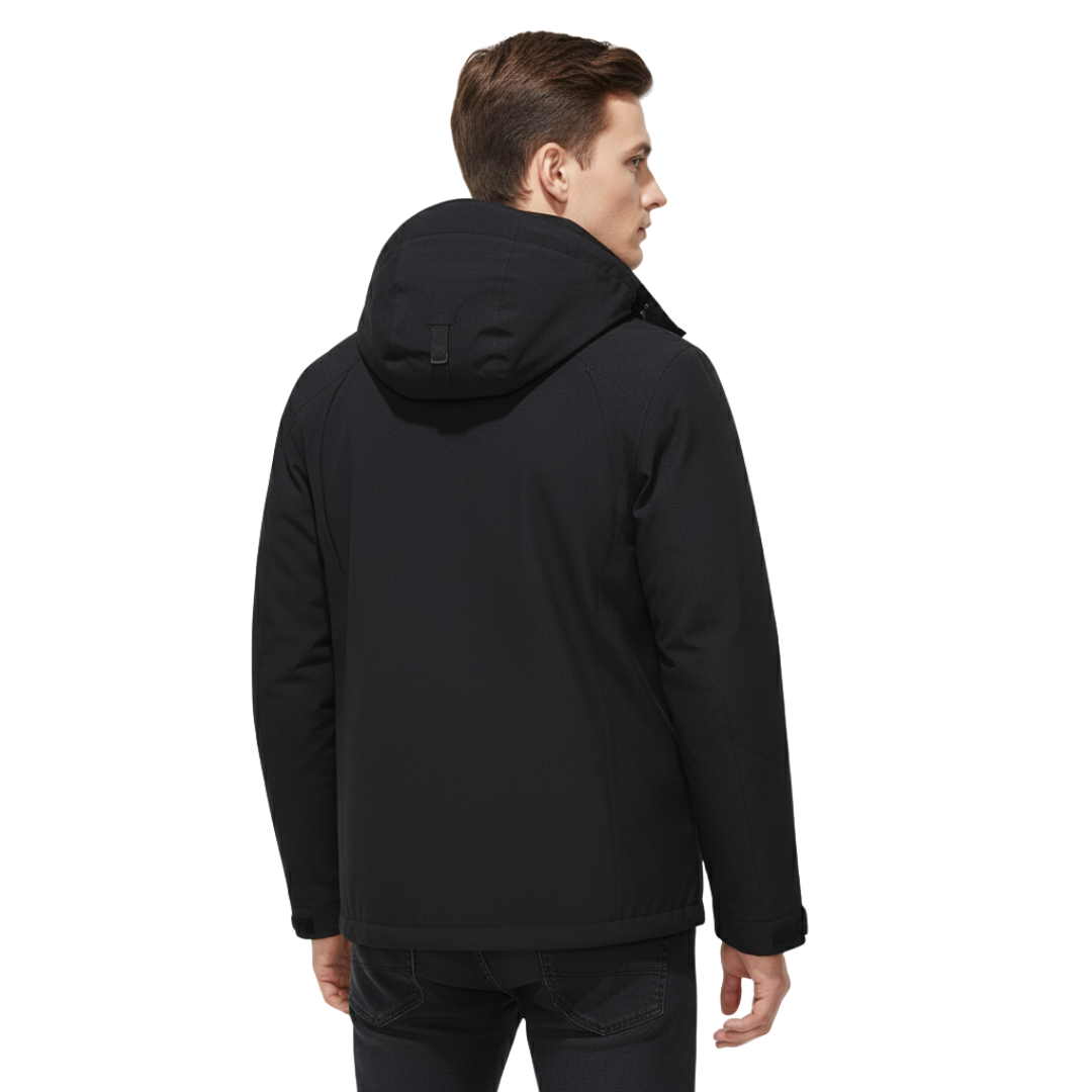 Waterdichte Heren Outdoorjas Polyester Afneembare Capuchon Meerdere Zakken Wandelen Trekking Outdoor Actief