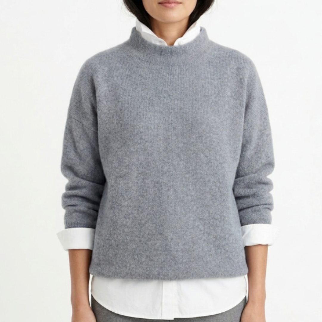 Gebreide Damestrui Polyester Losse Pasvorm Lange Mouw Ronde Hals Veelzijdig Casual Elegant Comfortabel