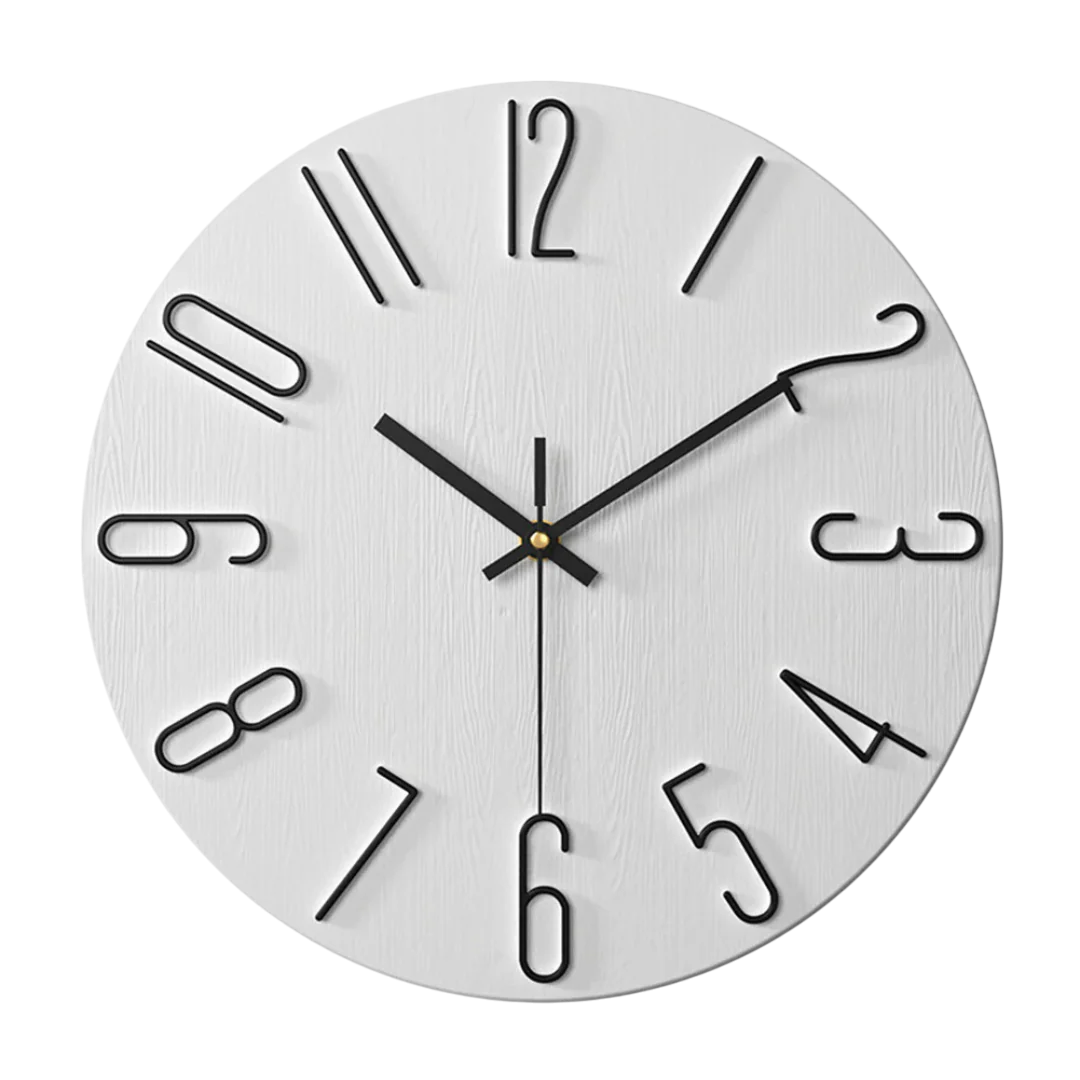 Wandklok Quartz 30cm Stille Uurwerk Modern Interieur Design Woonkamer Kantoor Minimalistische Tijdsweergave