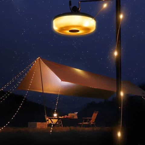 Oplaadbare LED-lichtsnoer 10 meter 100 lampjes IP65 waterdicht 8 modi USB tuin camping feestverlichting