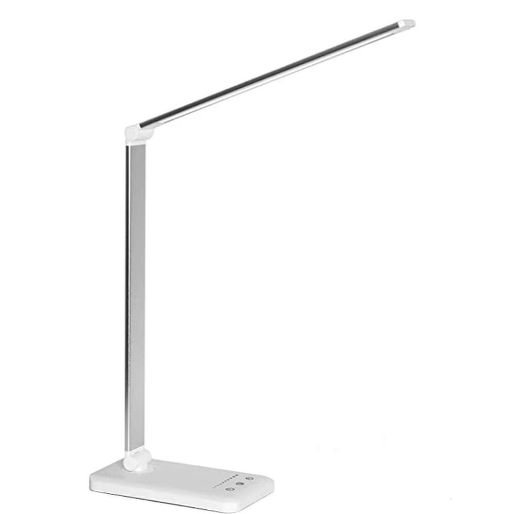 LED Bureaulamp met USB-Oplaadpoort - 5 Lichtstanden en Dimbaar - Flexibele Arm - Oogvriendelijke Verlichting