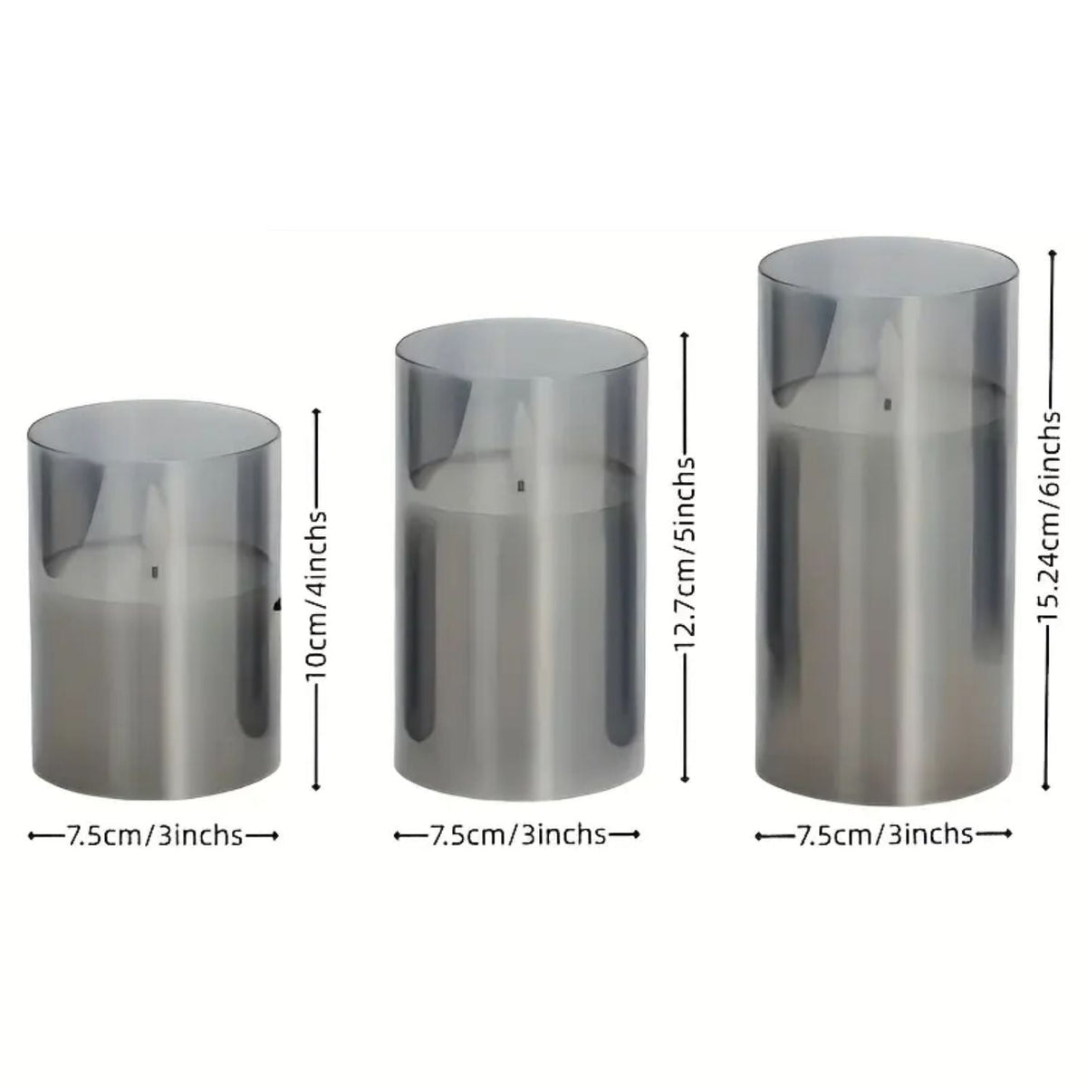 LED kaarsen met afstandsbediening glas zwart sfeer verlichting set timer modern interieur woonkamer slaapkamer decoratie realistisch vlam effect
