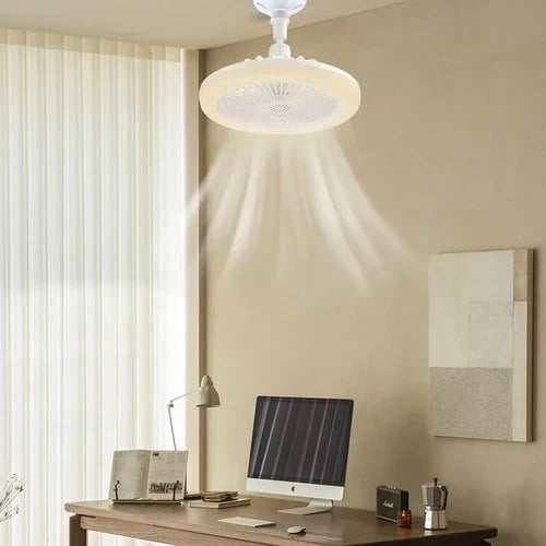 Plafondventilator met LED-verlichting E27 Afstandsbediening Verstelbare Snelheid Energiebesparend Stille Motor