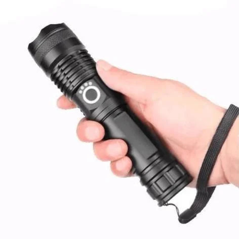 Oplaadbare LED Zaklamp 90000 Lumen Telescopisch USB Aluminium Waterdicht Buiten Camping Jacht Zoeklicht
