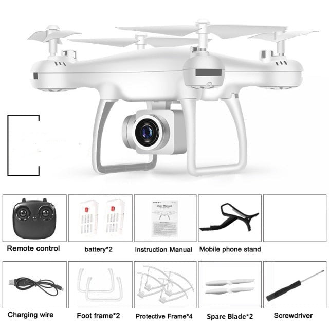 Professionele Quadcopter Drone 4K Camera 5G WiFi GPS Opvouwbaar Luchtfotografie Outdoor Zwart Wit RC