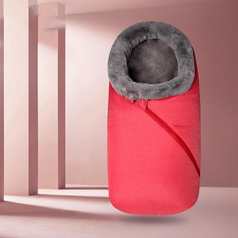 Warme Voetenzak voor Kinderwagens Winter Baby Slaapzak Universeel met Ritssluiting Zwart Grijs Winddicht
