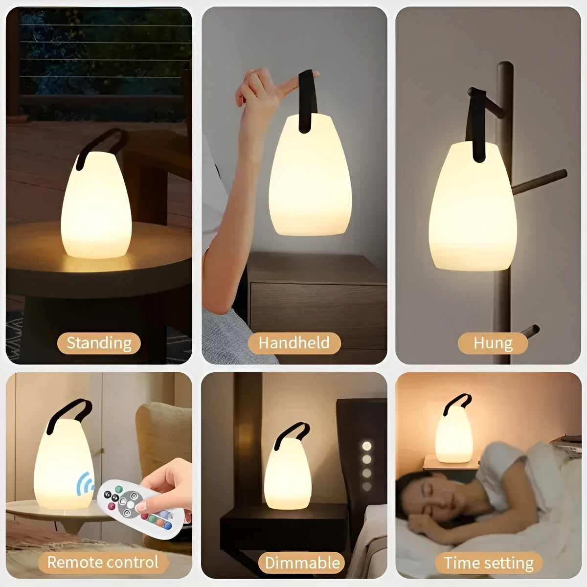 Draadloze LED Tafellamp Waterdicht RGB Dimbaar Oplaadbaar