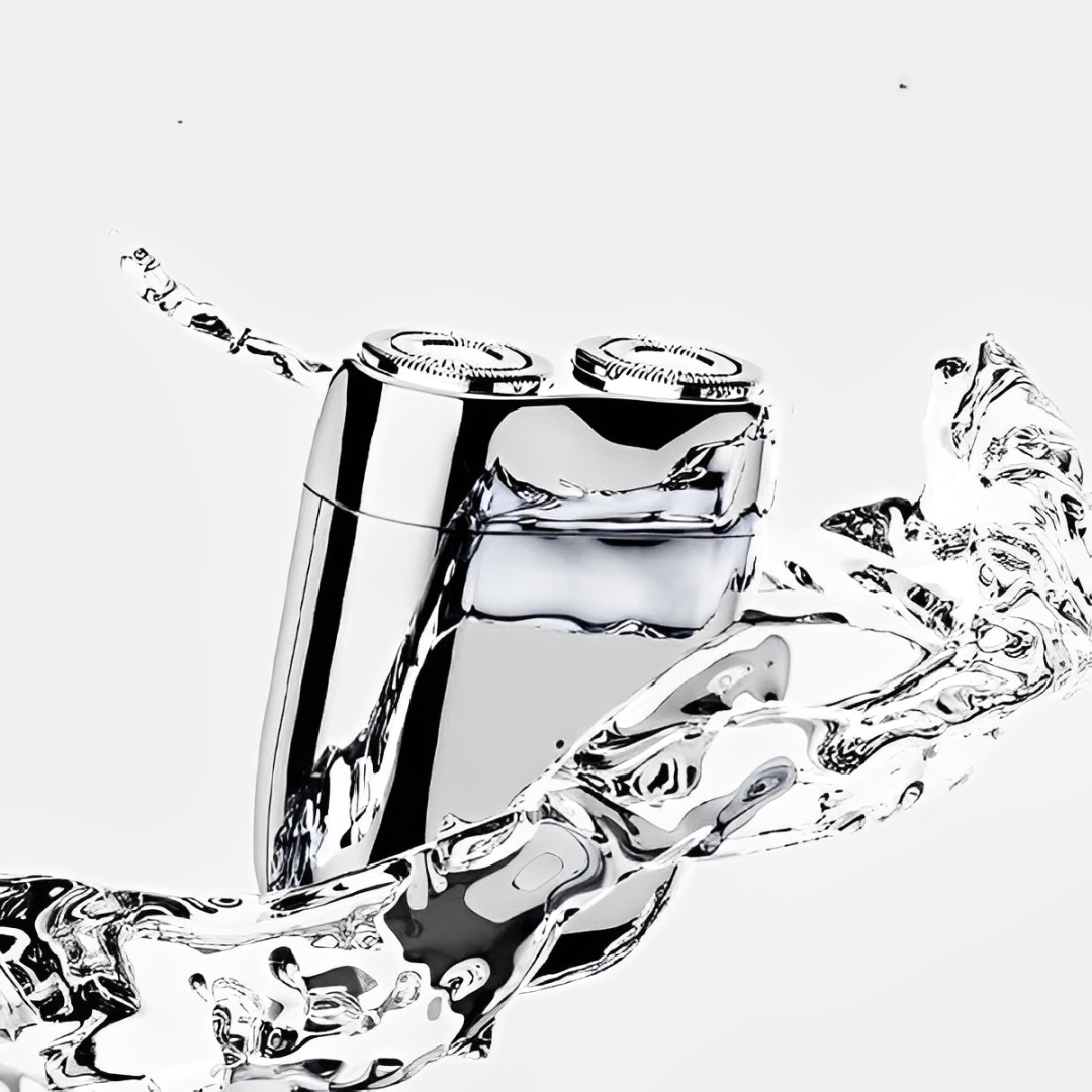 Compacte Elektrische Scheerapparaat Dual Rotary Systeem Waterproof USB-C Oplaadbaar Nat Droog Reisformaat