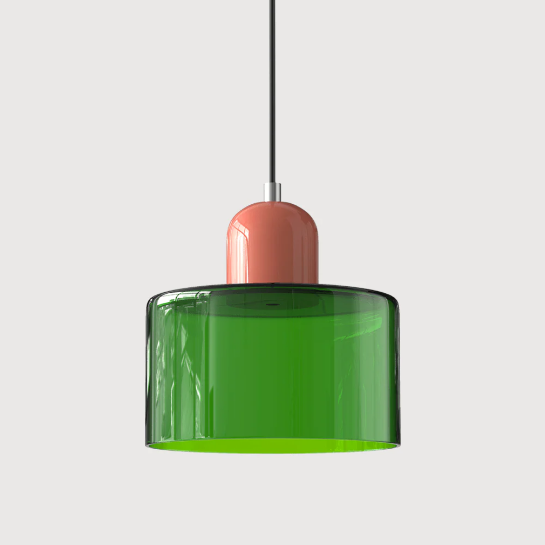 Lismeno Retro Hanglamp - Glazen Hanglamp met Warm Licht voor Eettafel, Keuken & Woonkamer