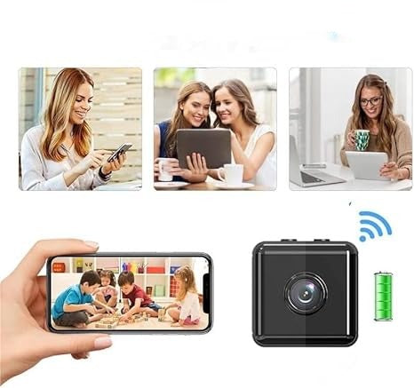 Mini WiFi Beveiligingscamera 1080P HD Draadloos Binnen Buiten Nachtzicht Bewegingsdetectie App Bediening Compact Weerbestendig