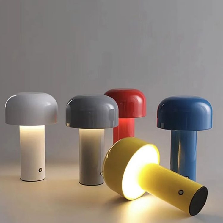 Paddenstoel Tafellamp Oplaadbaar | Draadloze LED Sfeerverlichting met Dimfunctie voor Binnen & Buiten
