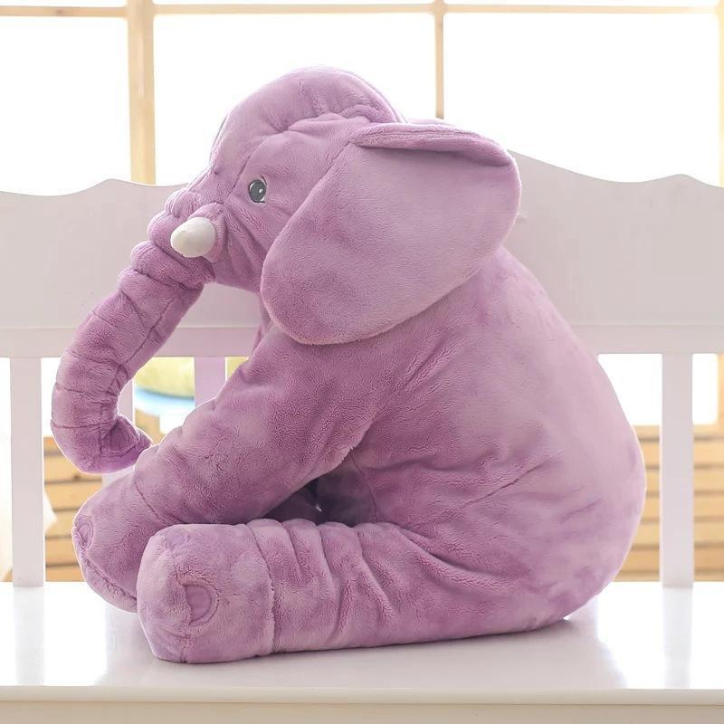Pluche Olifant Knuffel Kussen voor Kinderen - Zachte Babykamer Decoratie in 60 of 80 cm voor Fotoshoots