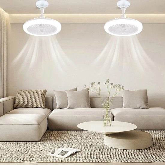 Plafondventilator met Verlichting en Afstandsbediening E27 Fitting LED 2100 Lumen Koeling Slaapkamer Woonkamer