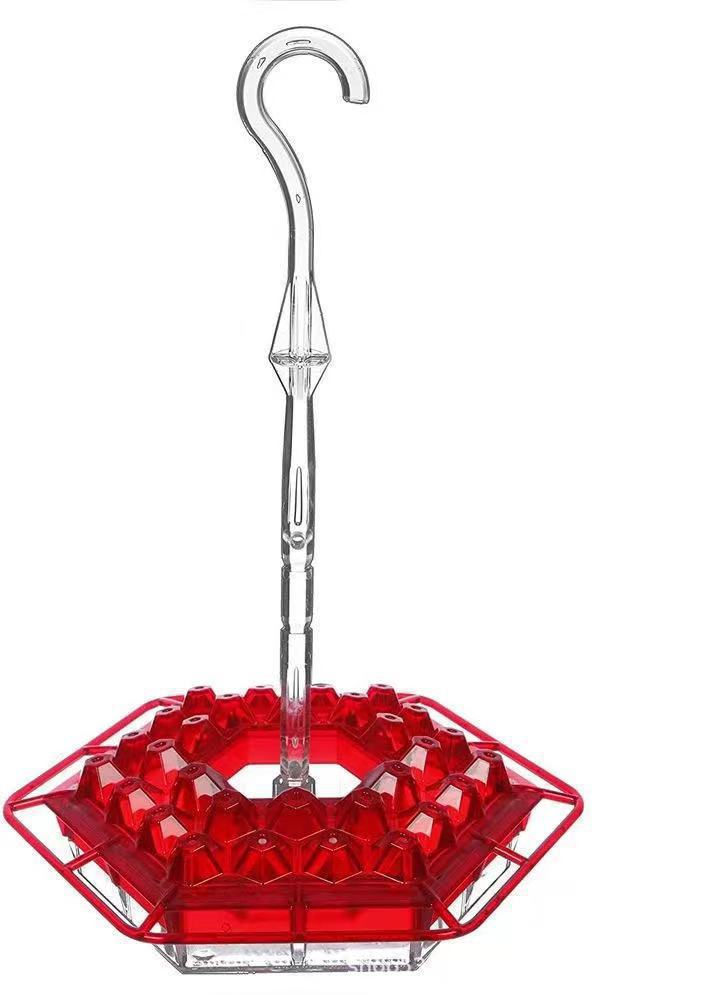 Kolibri Voederstation Hangend 350ml Mierenwering 30 Voedingspoorten Diamantvormige Openingen Tuindecoratie