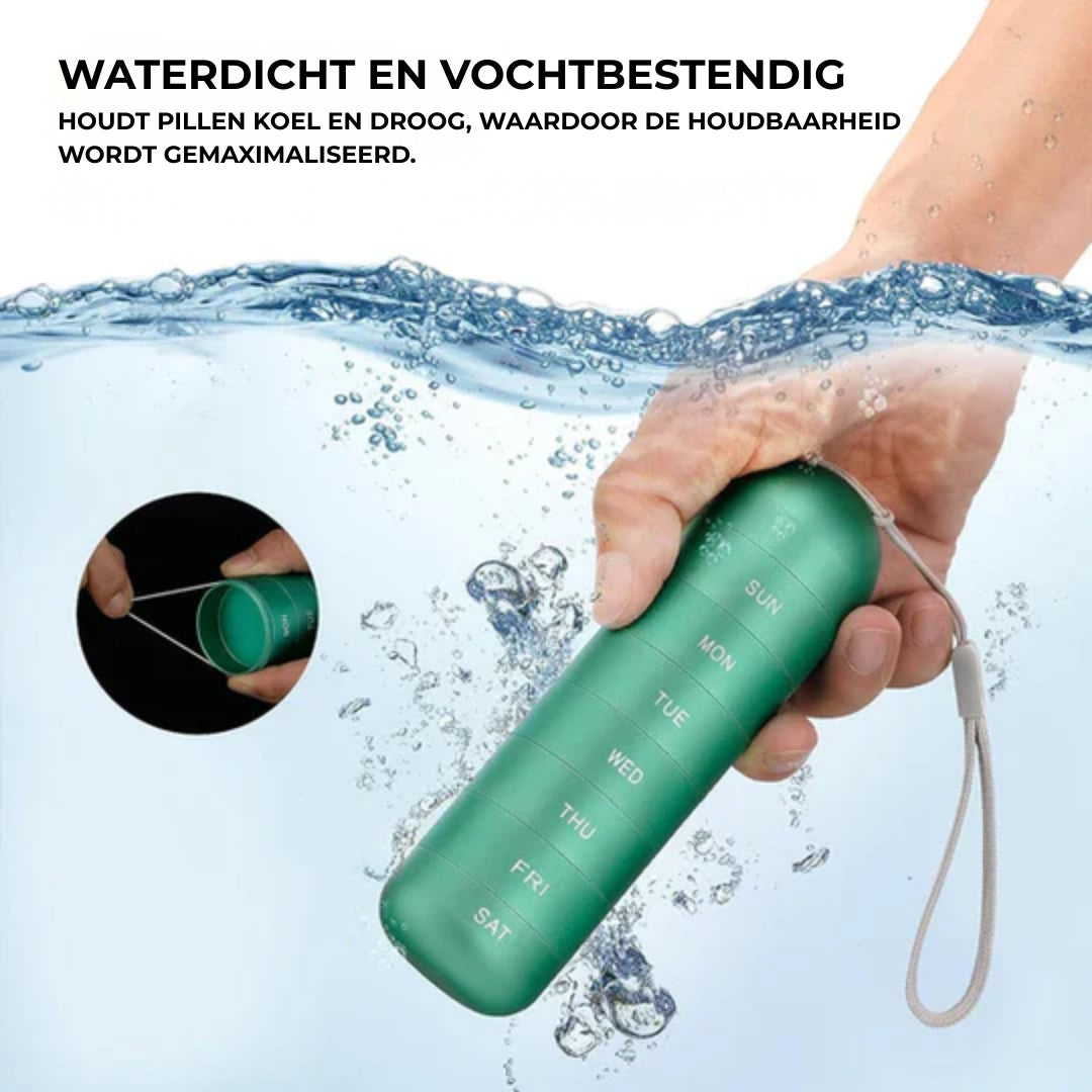 Medicijnorganizer 7 Dagen Aluminium Pillendoosje Waterdicht Reis Vitamine Supplement Opslag Compact Draagbaar