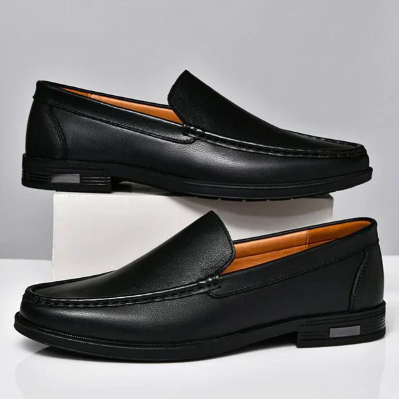 Herenslipper Italiaans Echt Leder Zwart Bruin Grijs Blauw Loafer 39-46 Klassiek Comfort Zakelijk Vrijetijd Tijdloos