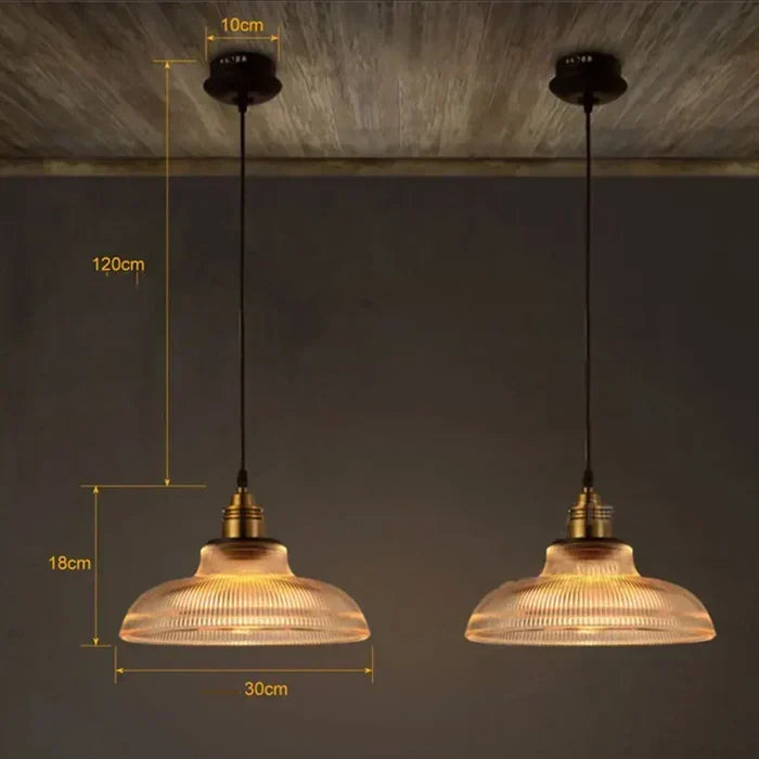 Hanglamp Glas met Metalen Frame Amber Transparant voor Eettafel Woonkamer Hal Moderne Verlichting 120cm
