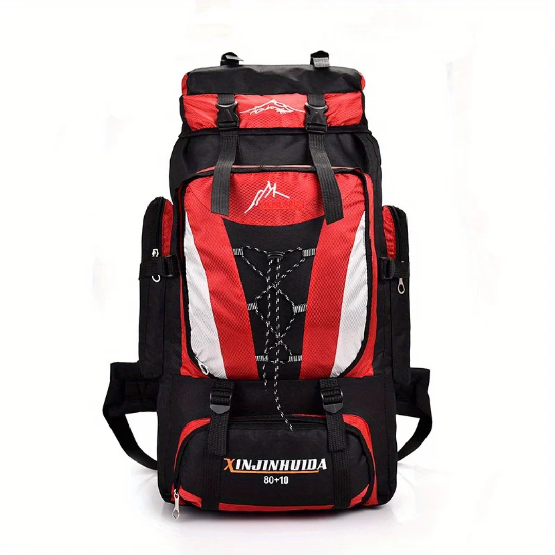 Trekkingtas 80 Liter Waterdicht Nylon Wandelrugzak met Heupgordel Ventilerend Rugpaneel Outdoor Camping