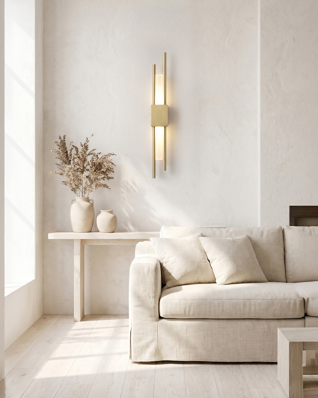 Scandinavische Minimalistische Wandlamp - Modern Verticaal Design met Gerichte LED-Verlichting - Zwart Goud