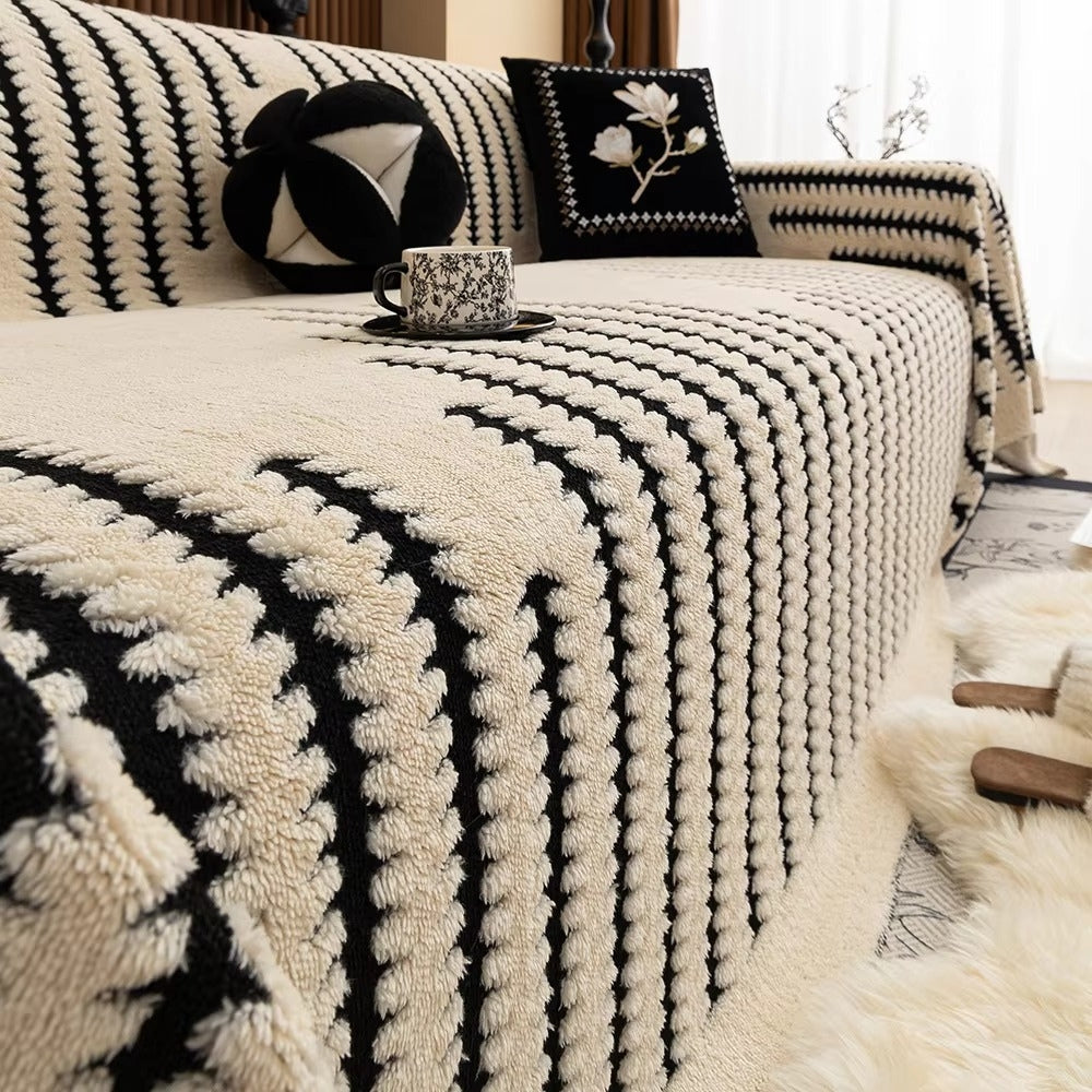 Sofahoes microvezel antislip beige bankhoes woonkamer bescherming hoes bank plaid hoes sofa