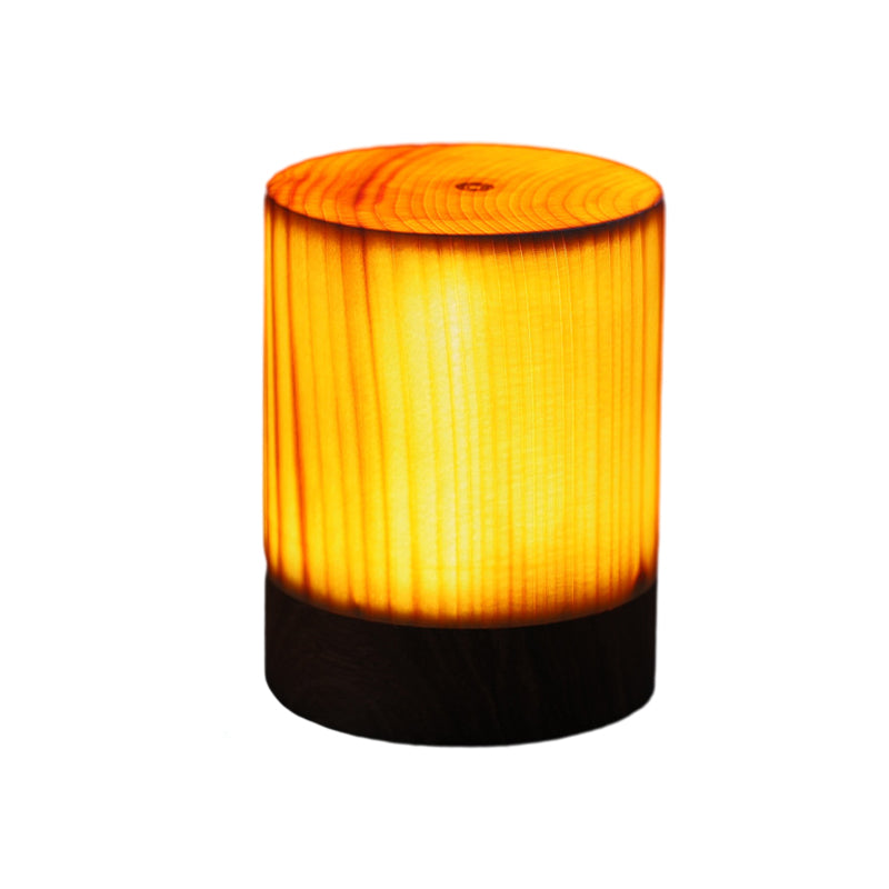 LED Tafellamp Oplaadbaar Touch Dimbaar Houtlook Sfeerlamp Slaapkamer Bureau Draadloos Warm Licht Nachtlampje